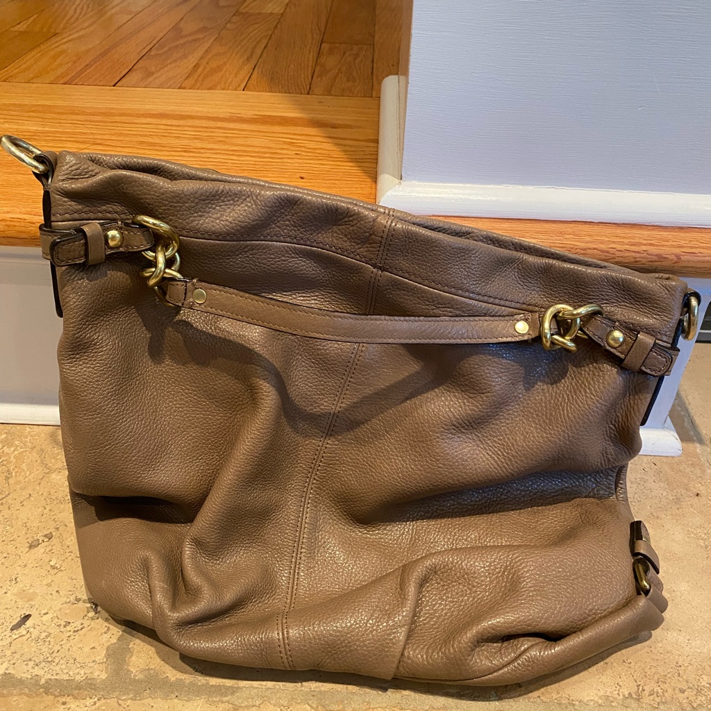Coach Light Brown Leather Shoulder Bag